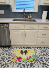 Load image into Gallery viewer, Easter Eggs Papillon Black White Machine Washable Memory Foam Mat BB6076RUG