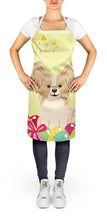 Load image into Gallery viewer, Easter Eggs Papillon Sable White Apron – Artist-Designed Kitchen, BBQ &amp; Craft Apron BB6077APRON