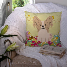 Load image into Gallery viewer, Easter Eggs Papillon Sable White Throw Pillow - 14x14 Decorative Pillow – Art for Your Home &amp; Patio BB6077PW1414