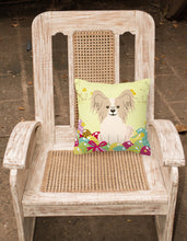 Load image into Gallery viewer, Easter Eggs Papillon Sable White Fabric Decorative Pillow BB6077PW1818