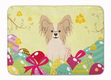 Load image into Gallery viewer, Easter Eggs Papillon Sable White Machine Washable Memory Foam Mat BB6077RUG