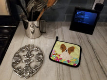 Load image into Gallery viewer, Easter Eggs Papillon Red White Pot Holders - Set of 2 - Heat-Resistant Kitchen Essentials BB6078PTHD