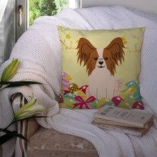 Load image into Gallery viewer, Easter Eggs Papillon Red White Throw Pillow - 14x14 Decorative Pillow – Art for Your Home &amp; Patio BB6078PW1414