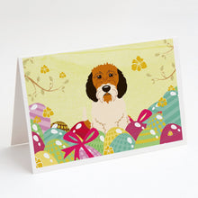 Load image into Gallery viewer, Easter Eggs Petit Basset Griffon Veenden Greeting Cards -  Blank Note Cards – 8-Pack of Artist-Designed Cards with Envelopes