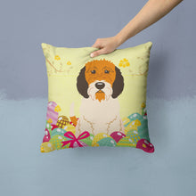 Load image into Gallery viewer, Easter Eggs Petit Basset Griffon Veenden Throw Pillow - 14x14 Decorative Pillow – Art for Your Home &amp; Patio BB6079PW1414