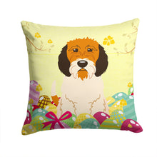 Load image into Gallery viewer, Easter Eggs Petit Basset Griffon Veenden Throw Pillow - 14x14 Decorative Pillow – Art for Your Home &amp; Patio BB6079PW1414