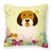 Load image into Gallery viewer, Easter Eggs Petit Basset Griffon Veenden Fabric Decorative Pillow BB6079PW1818