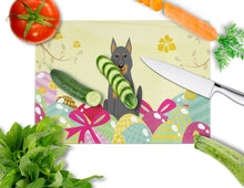 Load image into Gallery viewer, Easter Eggs Beauce Shepherd Dog Glass Cutting Boards – Durable, Decorative Kitchen Art Large BB6080LCB