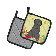 Load image into Gallery viewer, Easter Eggs Briard Black Pot Holders - Set of 2 - Heat-Resistant Kitchen Essentials BB6081PTHD