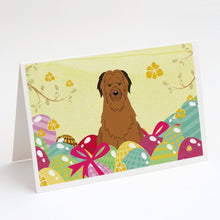 Load image into Gallery viewer, Easter Eggs Briard Brown Greeting Cards -  Blank Note Cards – 8-Pack of Artist-Designed Cards with Envelopes