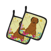 Load image into Gallery viewer, Easter Eggs Briard Brown Pot Holders - Set of 2 - Heat-Resistant Kitchen Essentials BB6082PTHD