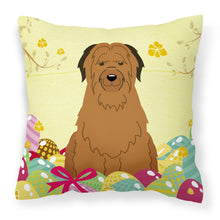 Load image into Gallery viewer, Easter Eggs Briard Brown Fabric Decorative Pillow BB6082PW1818