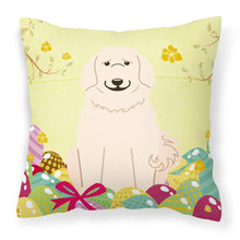 Load image into Gallery viewer, Easter Eggs Great Pyrenese Fabric Decorative Pillow BB6083PW1818