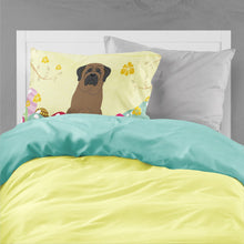 Load image into Gallery viewer, Easter Eggs Bullmastiff Fabric Standard Pillowcase – Artistic Decorative Front, White Back BB6084PILLOWCASE