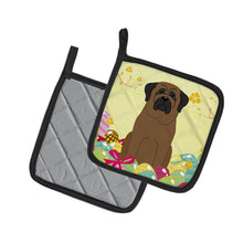 Load image into Gallery viewer, Easter Eggs Bullmastiff Pot Holders - Set of 2 - Heat-Resistant Kitchen Essentials BB6084PTHD