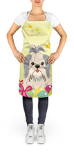 Load image into Gallery viewer, Easter Eggs Shih Tzu Silver White Apron – Artist-Designed Kitchen, BBQ &amp; Craft Apron BB6085APRON