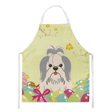 Load image into Gallery viewer, Easter Eggs Shih Tzu Silver White Apron – Artist-Designed Kitchen, BBQ &amp; Craft Apron BB6085APRON