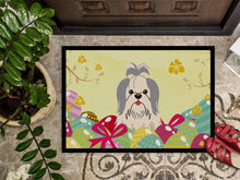 Load image into Gallery viewer, Easter Eggs Shih Tzu Silver White Doormat - 24x36 Decorative Floor Mat – Indoor/Outdoor Rug with Artistic Flair BB6085JMAT