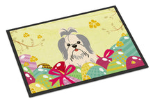 Load image into Gallery viewer, Easter Eggs Shih Tzu Silver White Doormat - 18x27 Decorative Floor Mat – Indoor/Outdoor Rug with Artistic Flair BB6085MAT