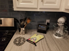 Load image into Gallery viewer, Easter Eggs Shih Tzu Silver White Oven Mitt BB6085OVMT