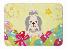 Load image into Gallery viewer, Easter Eggs Shih Tzu Silver White Machine Washable Memory Foam Mat BB6085RUG