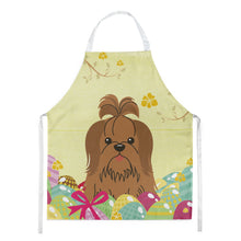 Load image into Gallery viewer, Easter Eggs Shih Tzu Silver Chocolate Apron – Artist-Designed Kitchen, BBQ &amp; Craft Apron BB6086APRON