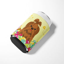 Load image into Gallery viewer, Easter Eggs Shih Tzu Silver Chocolate Can or Bottle Hugger BB6086CC