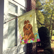Load image into Gallery viewer, Easter Eggs Shih Tzu Silver Chocolate Flag Canvas House Size BB6086CHF