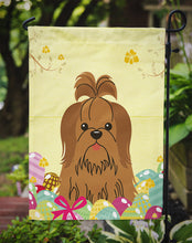 Load image into Gallery viewer, Easter Eggs Shih Tzu Silver Chocolate Garden Flag - Outdoor Decorative Yard Flag BB6086GF