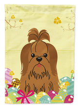 Load image into Gallery viewer, Easter Eggs Shih Tzu Silver Chocolate Garden Flag - Outdoor Decorative Yard Flag BB6086GF