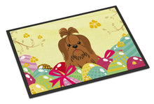 Load image into Gallery viewer, Easter Eggs Shih Tzu Silver Chocolate Doormat - 24x36 Decorative Floor Mat – Indoor/Outdoor Rug with Artistic Flair BB6086JMAT