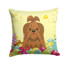 Load image into Gallery viewer, Easter Eggs Shih Tzu Silver Chocolate Throw Pillow - 14x14 Decorative Pillow – Art for Your Home &amp; Patio BB6086PW1414