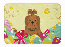 Load image into Gallery viewer, Easter Eggs Shih Tzu Silver Chocolate Machine Washable Memory Foam Mat BB6086RUG