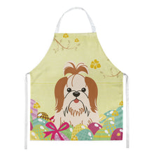 Load image into Gallery viewer, Easter Eggs Shih Tzu Red White Apron – Artist-Designed Kitchen, BBQ &amp; Craft Apron BB6087APRON