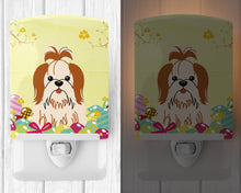 Load image into Gallery viewer, Easter Eggs Shih Tzu Red White Ceramic Night Light BB6087CNL