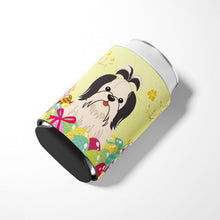 Load image into Gallery viewer, Easter Eggs Shih Tzu Black White Can or Bottle Hugger BB6088CC