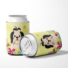 Load image into Gallery viewer, Easter Eggs Shih Tzu Black White Can or Bottle Hugger BB6088CC