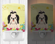 Load image into Gallery viewer, Easter Eggs Shih Tzu Black White Ceramic Night Light BB6088CNL