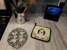 Load image into Gallery viewer, Easter Eggs Shih Tzu Black White Pot Holders - Set of 2 - Heat-Resistant Kitchen Essentials BB6088PTHD