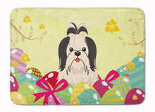 Load image into Gallery viewer, Easter Eggs Shih Tzu Black White Machine Washable Memory Foam Mat BB6088RUG