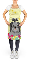 Load image into Gallery viewer, Easter Eggs Shih Tzu Black Silver Apron – Artist-Designed Kitchen, BBQ &amp; Craft Apron BB6089APRON
