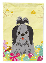 Load image into Gallery viewer, Easter Eggs Shih Tzu Black Silver Garden Flag - Outdoor Decorative Yard Flag BB6089GF