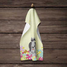 Load image into Gallery viewer, Easter Eggs Shih Tzu Black Silver Kitchen Towel – Artistic Dish Towel for Everyday Use BB6089KTWL