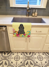 Load image into Gallery viewer, Easter Eggs Cocker Spaniel Black Kitchen Towel – Artistic Dish Towel for Everyday Use BB6092KTWL