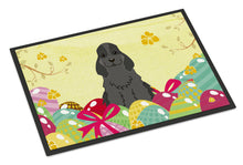 Load image into Gallery viewer, Easter Eggs Cocker Spaniel Black Doormat - 18x27 Decorative Floor Mat – Indoor/Outdoor Rug with Artistic Flair BB6092MAT