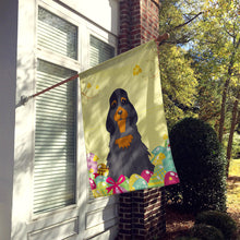 Load image into Gallery viewer, Easter Eggs Cocker Spaniel Black Tan Flag Canvas House Size BB6093CHF