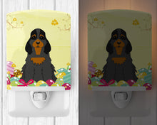 Load image into Gallery viewer, Easter Eggs Cocker Spaniel Black Tan Ceramic Night Light BB6093CNL