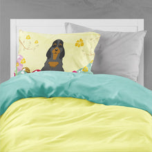 Load image into Gallery viewer, Easter Eggs Cocker Spaniel Black Tan Fabric Standard Pillowcase – Artistic Decorative Front, White Back BB6093PILLOWCASE