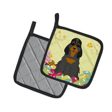 Load image into Gallery viewer, Easter Eggs Cocker Spaniel Black Tan Pot Holders - Set of 2 - Heat-Resistant Kitchen Essentials BB6093PTHD