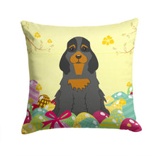 Load image into Gallery viewer, Easter Eggs Cocker Spaniel Black Tan Throw Pillow - 14x14 Decorative Pillow – Art for Your Home &amp; Patio BB6093PW1414